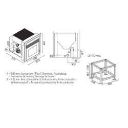 Einbau-Pelletofen mit Kanalisierung GINO 9,5 kW