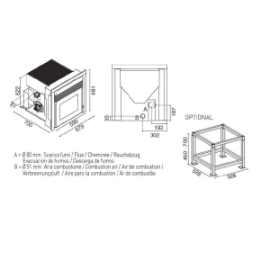 Einbau-Pelletofen mit Kanalisierung GINO 9,5 kW