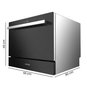 Mini Geschirrspüler Cecotec Bolero Aguazero 2400 Black Glass Compact