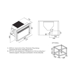Estufa de Pellet Insertable IVO 9,5 kW