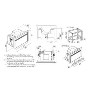 Einbau-Pelletofen mit doppelter Kanalisierung DANIEL 9,5 kW