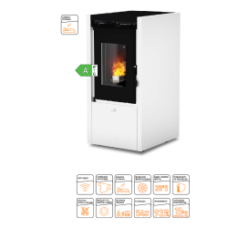 Pelletofen COINTRA CESENA aus Stahl und Gusseisen mit 6,9 kW