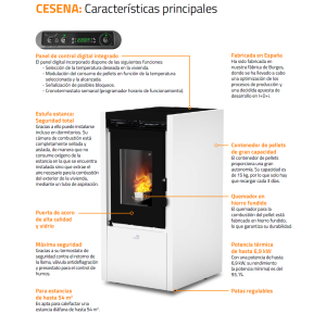 Pelletofen COINTRA CESENA aus Stahl und Gusseisen mit 6,9 kW
