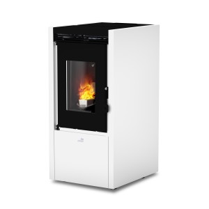 Pelletofen COINTRA GARDA Modulierend 6,8 kW aus Stahl und Gusseisen