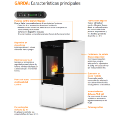 Pelletofen COINTRA GARDA Modulierend 6,8 kW aus Stahl und Gusseisen