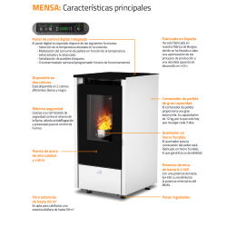 Pelletofen COINTRA MENSA Modulierend 6,4 kW aus Stahl und Gusseisen