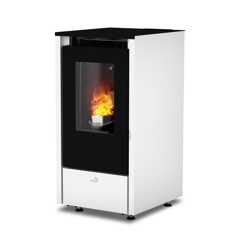 Pelletofen COINTRA MENSA Modulierend 6,4 kW aus Stahl und Gusseisen