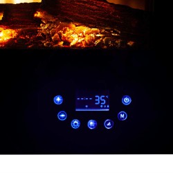 elektrischen Kamin Orbegozo CM 8000 1800W Effekt des echten Feuers