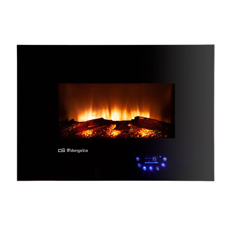 elektrischen Kamin Orbegozo CM 8000 1800W Effekt des echten Feuers