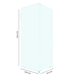 Cecotec Bolero CoolMarket UF 155 White E Vertikaler Gefrierschrank, Gesamtkapazität ohne Frost von 155 Litern
