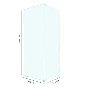 Cecotec Bolero CoolMarket UF 155 White E Vertikaler Gefrierschrank, Gesamtkapazität ohne Frost von 155 Litern