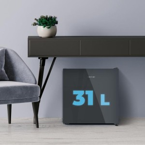Mini-Kühlschrank umwandelbar in Gefrierschrank Cecotec Bolero CoolMarket TT 31 Dual Grey Glass E 31 Liter