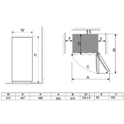 Mini-Kühlschrank umwandelbar in Gefrierschrank Cecotec Bolero CoolMarket TT 31 Dual White E 31 Liter