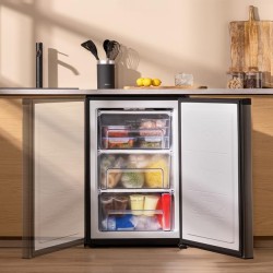 Cecotec Bolero CoolMarket TF 97 Inox Vertikal-Gefrierschrank mit einem Fassungsvermögen von 97 Litern