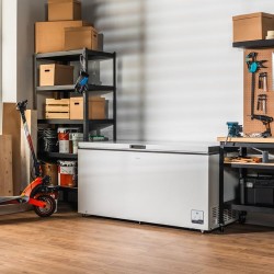 Cecotec Bolero CoolMarket Chest 500 weiß E Horizontal-Gefrierschrank mit einem Fassungsvermögen von 500 Litern