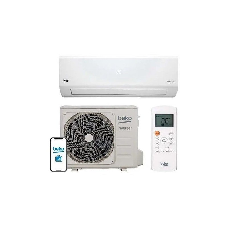Klimaanlage Split Beko BEHPG185 Split 1x1 mit Wärmepumpe 4560 fg/h mit WiFi