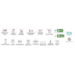 Klimaanlage Corbero CSP24MISTRAL Split 1x1 mit Wärmepumpe 6000 fg/h mit WiFi