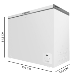 Cecotec Bolero CoolMarket Chest 254 White E Horizontal-Gefrierschrank mit einem Fassungsvermögen von 254 Litern