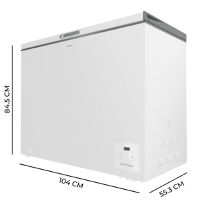 Cecotec Bolero CoolMarket Chest 254 White E Horizontal-Gefrierschrank mit einem Fassungsvermögen von 254 Litern