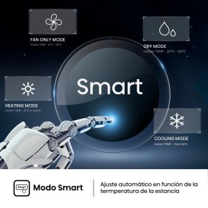 Klimaanlage Hisense Smart Clima KC25YR3B Split 1x1 mit Wärmepumpe 2236 fg/h mit WiFi