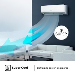 Klimaanlage Hisense Smart Clima KC25YR3B Split 1x1 mit Wärmepumpe 2236 fg/h mit WiFi