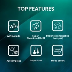 Klimaanlage Hisense Smart Clima KC70BT2B Split 1x1 mit Wärmepumpe 5420 fg/h mit WiFi