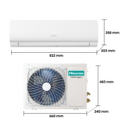 Klimaanlage Hisense Smart Clima KC70BT2B Split 1x1 mit Wärmepumpe 5420 fg/h mit WiFi