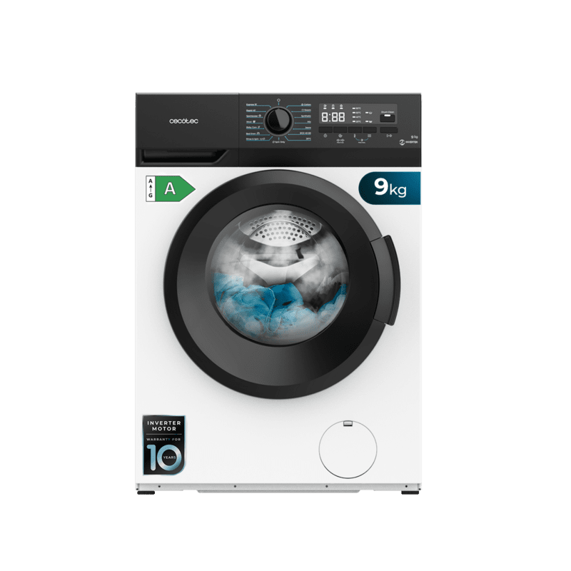 Lavadora Cecotec Bolero DressCode 9300 Inverter A Blanca 9 Kg de Capacidad