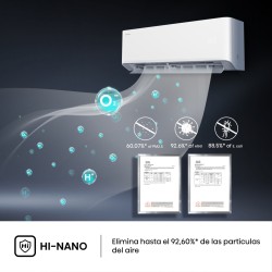 Aire Acondicionado Hisense UNI PURE HB25XU0A Split 1x1 con Bomba de Calor 2236 fg/h con WiFi