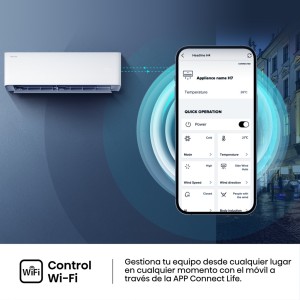 Aire Acondicionado Hisense UNI PURE HB25XU0A Split 1x1 con Bomba de Calor 2236 fg/h con WiFi