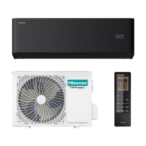 Aire Acondicionado Hisense UNI PURE HB25XU0A Negro Split 1x1 con Bomba de Calor 2236 fg/h con WiFi