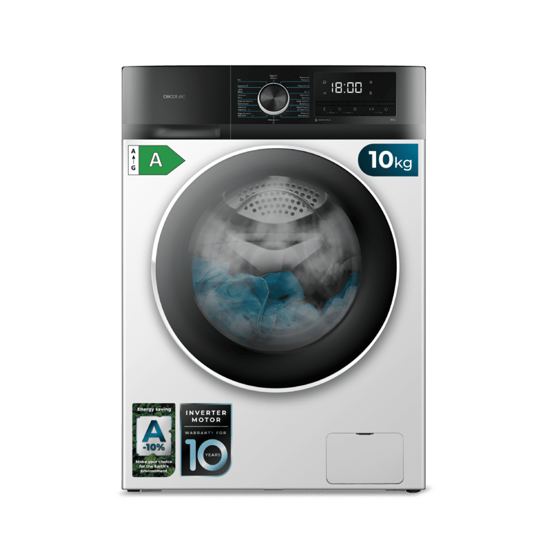 Lavadora Cecotec Bolero DressCode 10500 Inverter A Blanca 10 Kg de Capacidad