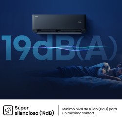 Aire Acondicionado Hisense UNI PURE HB35XU0B Negro Split 1x1 con Bomba de Calor 3010 fg/h con WiFi