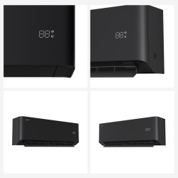 Aire Acondicionado Hisense UNI PURE HB35XU0B Negro Split 1x1 con Bomba de Calor 3010 fg/h con WiFi