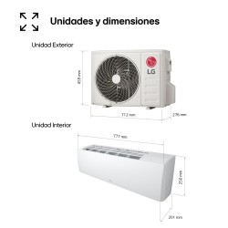 Aire Acondicionado LG ECOLG12SET Split 1x1 con Bomba de Calor 3000 fg/h con WiFi