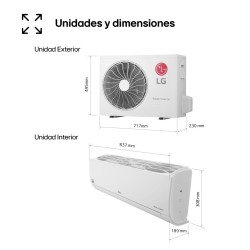 Aire Acondicionado LG REPLACE09XSET Split 1x1 con Bomba de Calor 2150 fg/h con WiFi