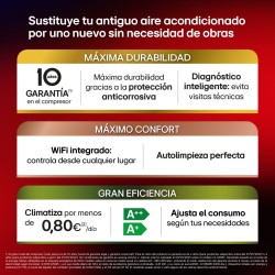 Aire Acondicionado LG REPLACE18XSET Split 1x1 con Bomba de Calor 4300 fg/h con WiFi