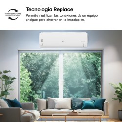 Aire Acondicionado LG REPLACE24XSET Split 1x1 con Bomba de Calor 5676 fg/h con WiFi