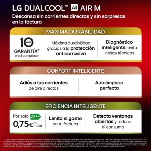 Aire Acondicionado LG MAGNA09MXSET Split 1x1 con Bomba de Calor 2150 fg/h con WiFi