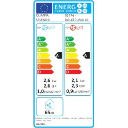Tragbare Klimaanlage Olimpia Splendid DOLCECLIMA 10 HP Wärmepumpe 2500 fg/h mit WiFi