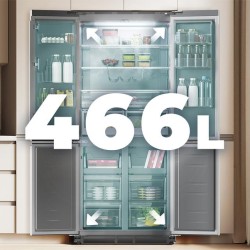 Amerikanischer Kühlschrank Cecotec Bolero CoolMarket 4D 466 SBI Inox E von 466 Liter Kapazität