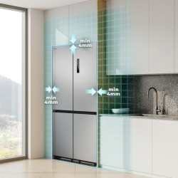 Amerikanischer Kühlschrank Cecotec Bolero CoolMarket 4D 466 SBI Inox E von 466 Liter Kapazität