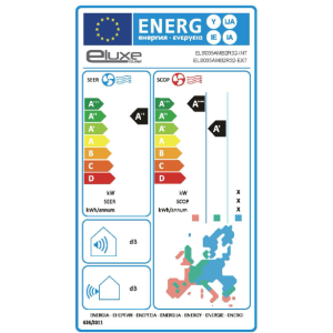 Klimaanlage Eluxe Amber Split 1x1 mit der Wärmepumpe 3000 fg/h