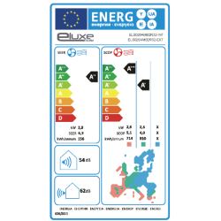 Klimaanlage Eluxe Amber Split 1x1 mit der Wärmepumpe 2270 fg/h
