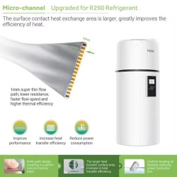 Bomba de calor ACS Aerotermia HAIER HP110M8-9 Mural 110 Litros Gas R-290 con WiFi