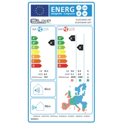 Luftkanal Klimaanlage ELUXE D036OPL Inverter mit Wärmepumpe 9073 fg/h