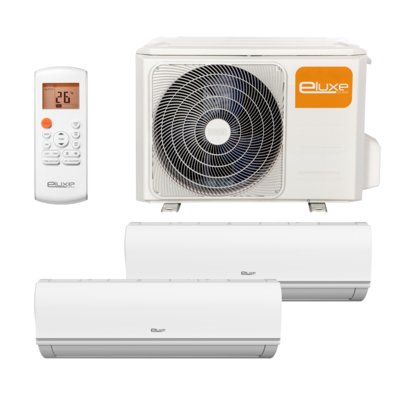 Aire Acondicionado Multisplit ELUXE AMBER Split 2x1 con Bomba de Calor 2200+3000 fg/h