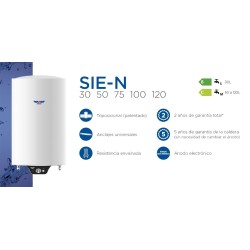 Termo Eléctrico Vertical Triposicional Aparici Serie SIE-N SIE100N 100 Litros
