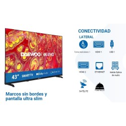 Televisor DAEWOO 43DM55UV 43" 4K UHD con Smart TV y WiFi