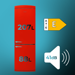 Frigorífico Combi Cecotec Bolero CoolMarket Combi Origin 294+ Red E Capacidad de 294 Litros